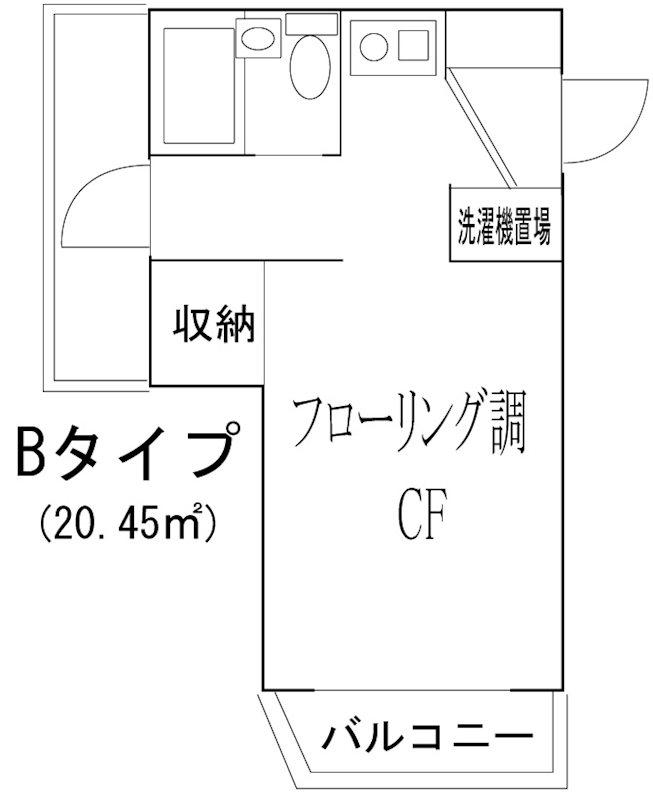 アーバンスクエア東石神井(ワンルーム/3階)の間取り写真