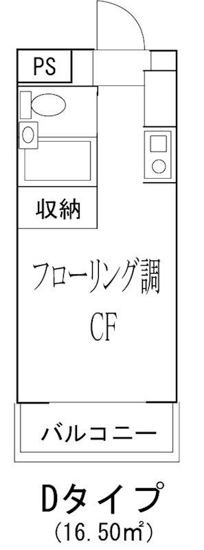 アーバンスクエア東石神井(ワンルーム/4階)の間取り写真