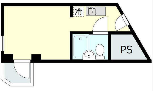 ソフトタウン青山(ワンルーム/5階)の間取り写真