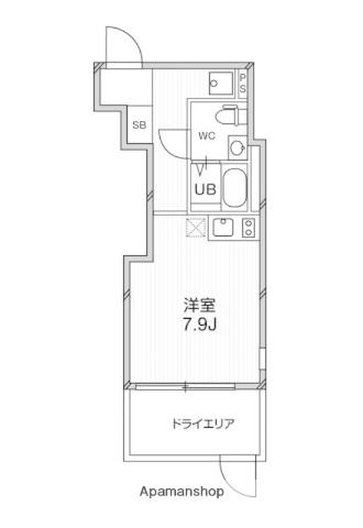 EXAM高円寺南Ⅱ(ワンルーム/1階)の間取り写真