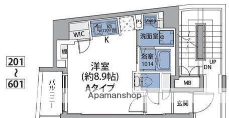 ルネサンスコート中野(ワンルーム/5階)の間取り写真