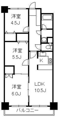 トレシア南大泉(3LDK/2階)の間取り写真