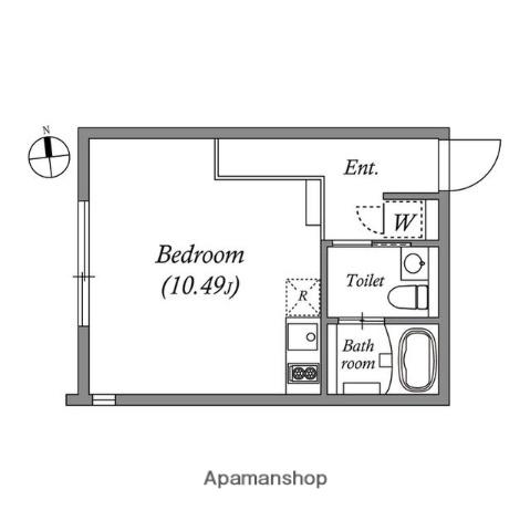 ALERO高円寺南(ワンルーム/3階)の間取り写真