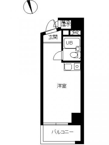 スカイコート中村橋(ワンルーム/7階)の間取り写真