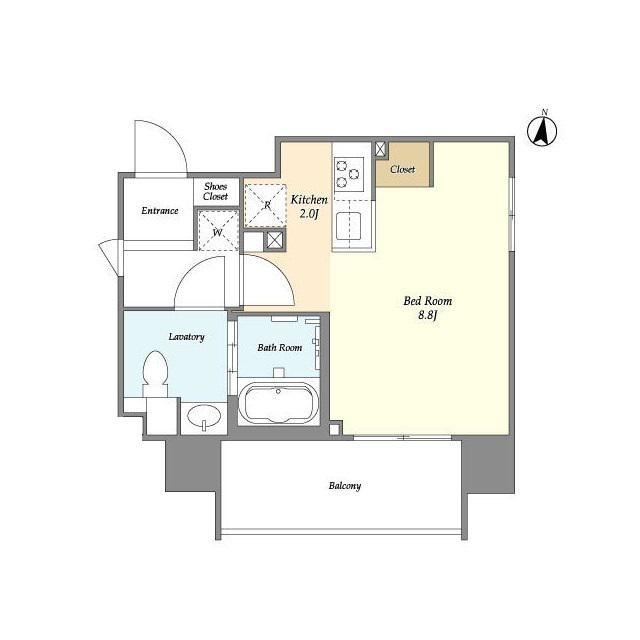 ORSUS中野(ワンルーム/4階)の間取り写真
