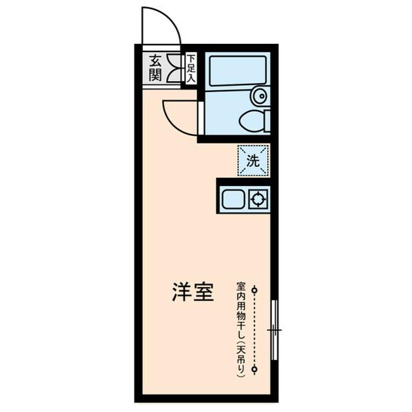 第2ソーポ(ワンルーム/1階)の間取り写真