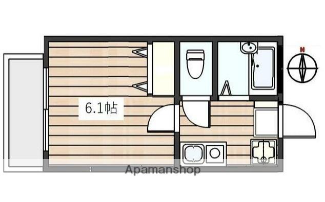 SAGITTAIRE・松(1K/3階)の間取り写真