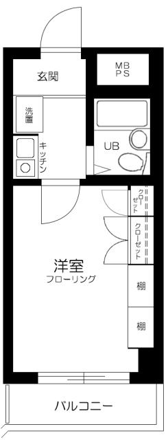 エルヴィーナ板橋(1K/9階)の間取り写真