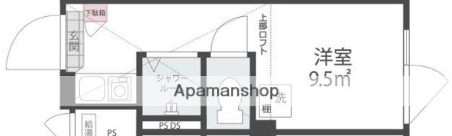 ノースヒル新宿イースト(ワンルーム/3階)の間取り写真