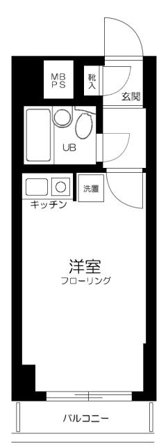 ライオンズマンション方南町第2(ワンルーム/2階)の間取り写真