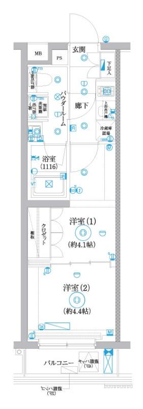 セジョリ鷺ノ宮Ⅱ(2K/4階)の間取り写真