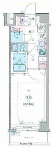 GENOVIA練馬高野台 SKYRUN(1K/4階)の間取り写真