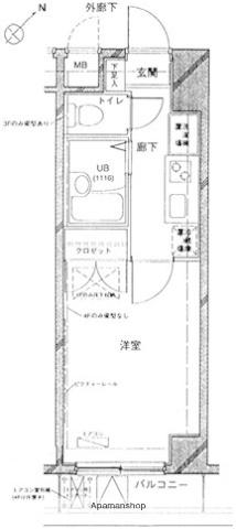 カテリーナ市ヶ谷(1K/2階)の間取り写真