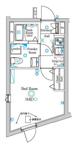 ラフィスタ大山金井町(1K/5階)の間取り写真