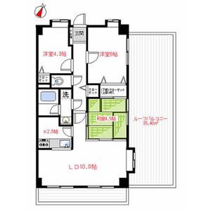 Jシティ南大塚(3LDK/4階)の間取り写真