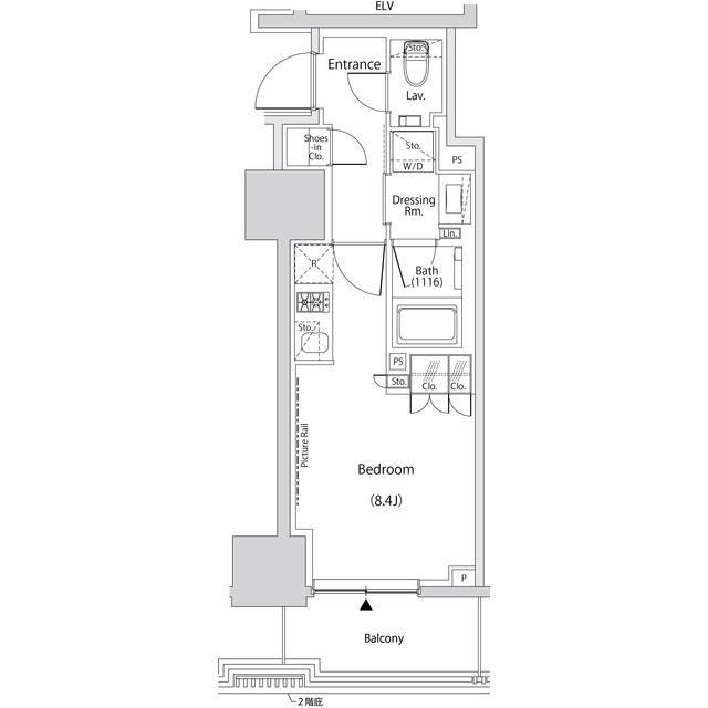 ザ・パークハビオ新中野(ワンルーム/12階)の間取り写真
