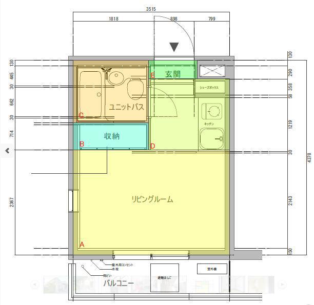 TSGARDENHIKAWADAIⅡ(ワンルーム/2階)の間取り写真