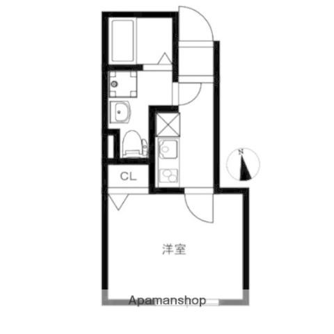 CREAL高田馬場(1K/1階)の間取り写真