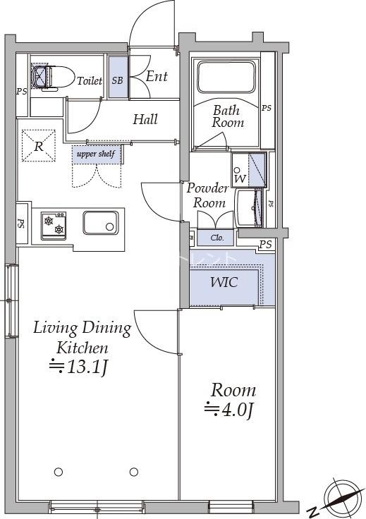 アトリオフラッツ中野新井薬師(1LDK/3階)の間取り写真