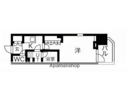 NSパークレジデンス新宿御苑(1K/3階)の間取り写真
