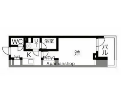 NSパークレジデンス新宿御苑(1K/4階)の間取り写真
