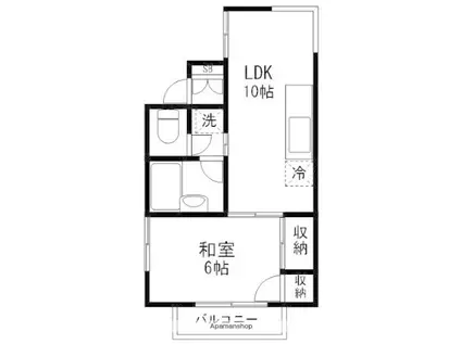 ハウス小池(1LDK/2階)の間取り写真