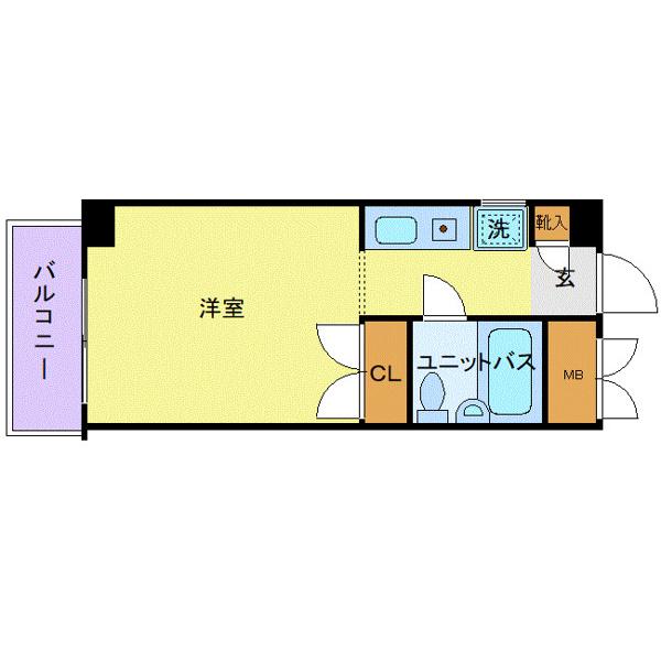 サンローゼ上井草(ワンルーム/3階)の間取り写真