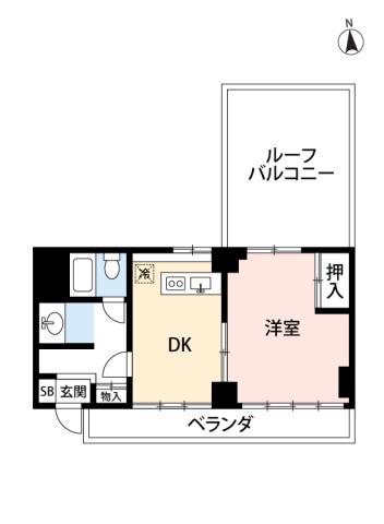代々木グランドハイツ(1DK/3階)の間取り写真