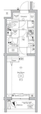 DIPS成増(1K/2階)の間取り写真