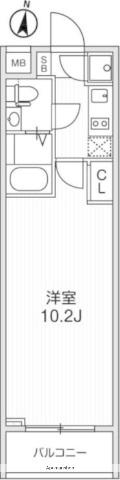 ビバリーホームズ石神井台(1K/1階)の間取り写真