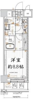 レガリス目白学習院下(1K/3階)の間取り写真