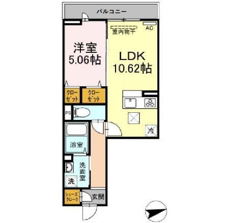 セジュール西台4(1LDK/1階)の間取り写真