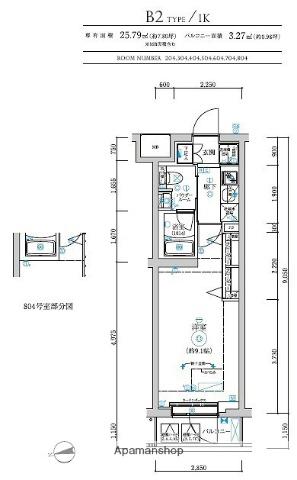 RELUXIA中野鷺宮(1K/5階)の間取り写真