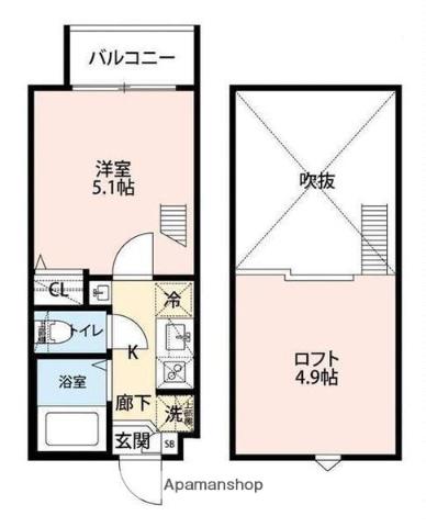 グランクオール西池袋(1K/3階)の間取り写真
