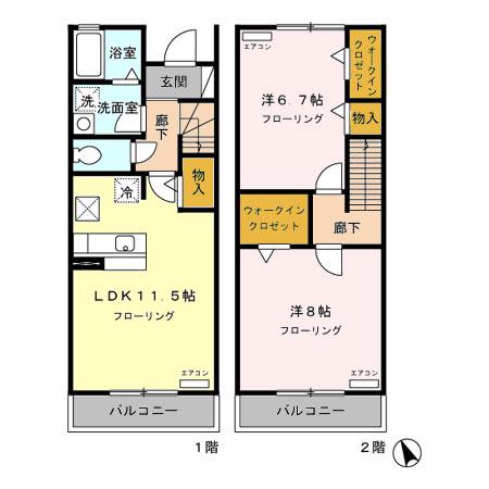 シャン・コリーヌ 1階階 間取り