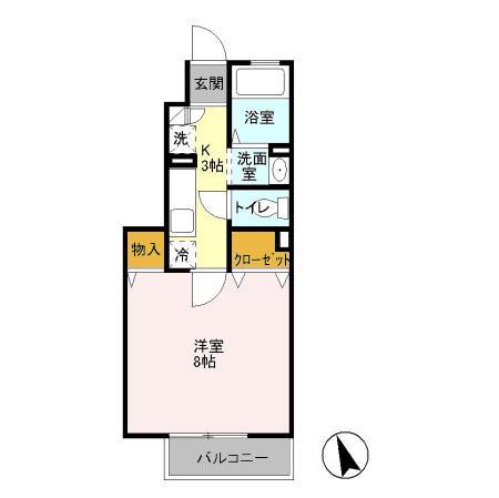 グレイス上北沢(1K/1階)の間取り写真