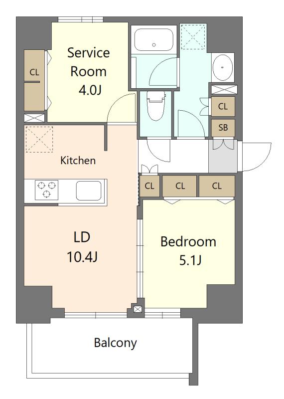 S-RESIDENCE板橋大山BRIM(1SLDK/2階)の間取り写真