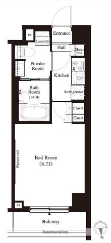 アーバンパーク江古田の森(1K/1階)の間取り写真
