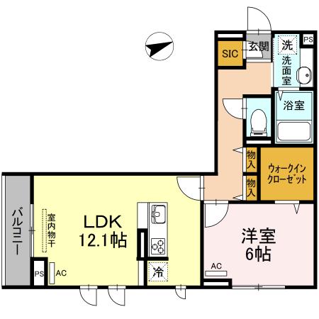 SON TRESOR(1LDK/3階)の間取り写真