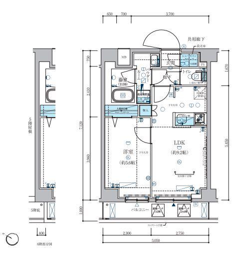 メインステージ板橋志村Ⅲ(1LDK/2階)の間取り写真