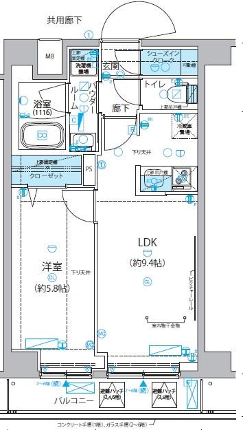 メインステージ板橋志村Ⅲ(1LDK/6階)の間取り写真