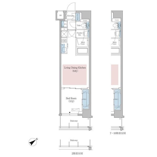 アーバネックス早稲田(1LDK/6階)の間取り写真