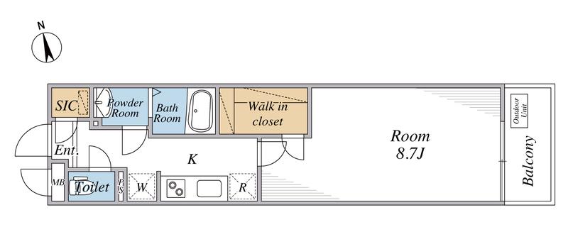 リブリ・GRANDE Ⅶ(1K/1階)の間取り写真