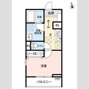 リーブルファイン豊島区長崎(1K/1階)の間取り写真