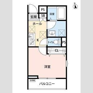 リーブルファイン豊島区長崎(1K/1階)の間取り写真