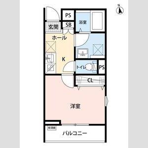 リーブルファイン豊島区長崎(1K/1階)の間取り写真