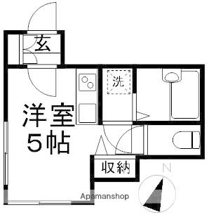 コーポKC(ワンルーム/1階)の間取り写真