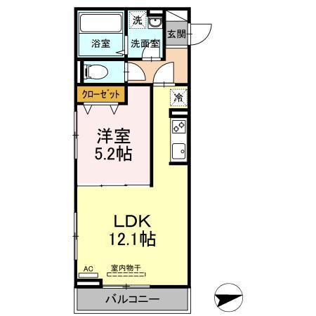 セジュール西台3(1LDK/2階)の間取り写真