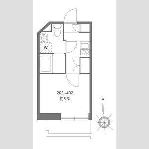 シティーウォーク練馬(1K/3階)の間取り写真