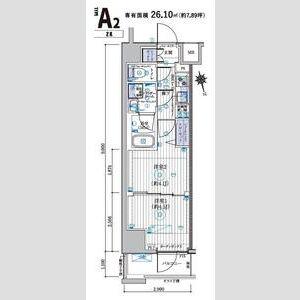 MAXIV CROS 高島平 MIRAIS(2K/2階)の間取り写真